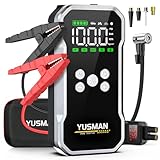 YUSMAN Starthilfe Powerbank mit Kompressor | 6000A Auto...