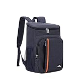 MCXKJ 22L Kühlrucksack Picknicktasche Kühl Rucksack Groß Isoliert Cooler Bag, Damen Herren Cooler Bag für Camping, BBQ, Wandern, Picknick (Navy blau)