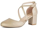 Greatonu Damen Pumps Riemchenpumps Spangenpumps Sandale mit...