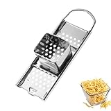 Westmark Spätzlehobel Knöpfle Inox – Edelstahl Spätzlereibe für feine Knöpfle & Spätzle – Mit Schlitten zum einfachen Hobeln – Silber, 31,5 cm