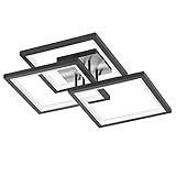 WOFI Deckenleuchte Muriel 3 Flg Dunkelgrau H: 17,5 cm x B: 56 cm x L: 56 cm 3000K Stufendimmer