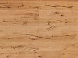 TRECOR® Parkettboden Eiche Landhausdiele, gebürstet, gefast, farblos endgeölt - Drop Down Klicksystem, Format: 1900 x 190 x 14 mm (Parkettboden | 1m², Eiche farblos geölt)