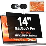 Magnetischer Blickschutzfilter für Apple MacBook Pro 14 Zoll(2021-2023, M1, M2) A2442/A2779, 14.2' Abnehmbar Anti Glare Blaulicht Laptop Blickschutzfolie Mac Privacy Screen Blickschutzfolie