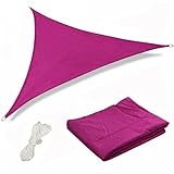 Sonnensegel, rechteckig, 95 % Sonnenschutz, wasserdicht, für Terrasse, Hinterhof, Rasen, Garten, Outdoor-Aktivitäten, Rosenrot, 4,8 x 4,9 m