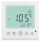 SM-PC®, Digital Thermostat Raumthermostat Fußbodenheizung Wandheizung LED weiß #a31