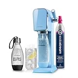 SodaStream Art Sprudelwasserbereiter (blau) mit CO2 und zwei Kohlensäureflaschen