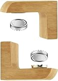 2 Stück VeoryFly Magnetischer Seifenhalter aus Holz für Duschwand, Magnet Seifenhalter Selbstentleerend, Duschaufbewahrung für Seifen & Bart Shampoo Bars - Holz Seifenschale Spender Bad Küche & Dusche