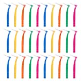 Housoutil 30 Stück Interdentalbürsten Leichte Handzahnbürste aus Verschleißfestem Material Praktische Zahnzwischenraumreinigung für Familie und Reisen