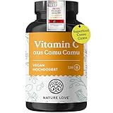 NATURE LOVE® Camu Camu Extrakt Kapseln - natürliches Vitamin C - 120 Kapseln mit 640mg Camu Camu Extrakt - 4 Monatsvorrat - Laborgeprüft, vegan, ohne Zusätze und in Deutschland produziert