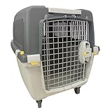 TRIXIE Transportbox Gulliver – S-M: 45 × 40 × 61 cm, IATA-konforme Hundebox für Reisen mit Auto, Zug & Flugzeug, stabile & leichte Kunststoffbox mit Metalltür & Belüftung – 39871