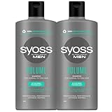 2 x Syoss Men Volume Shampoo Normales & Dünnes Haar je 440ml Haarpflege for men
