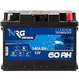 NRG Premium Autobatterie 12V 60Ah ersetzt 53AH 55AH 56AH 61AH 62AH Batterie