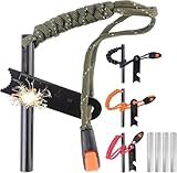Ferrocerium Fire Starter Kit & Magnesium Rod Allwetter-Feuerstein & Stahl-Feueranzünder für Camping, Wandern, Rucksackreisen, Notfall-Survival-Ausrüstung mit wasserdichten Funktionen