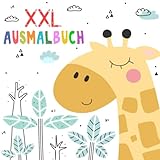 Kinder Ausmalbuch ab 2 Jahre: XXL Kritzelmalbuch mit tollen Motiven zum Ausmalen und Kritzeln für kreative Mädchen und Jungen