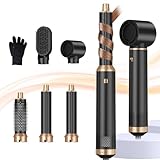 5 in 1 Hairstyler Rundbürstenföhn Haartrockner,Airstyler Lockenstab mit Luft, 3 Temperaturregelung, Föhnbürste, Geben Sie dem Haar Volumen, Glätten, Locken und Föhnen Sie Trockenes Haar