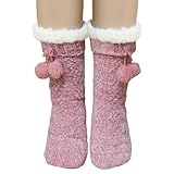 OYIWINMI 1 Paar Kuschelsocken Damen, Hüttensocken Damen, Flauschige Socken, Warme Dicke Socken Wintersocken Für Weihnachten Usw 35-40