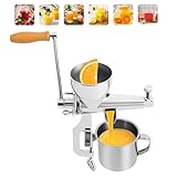 Manuelle Zitruspresse für Obst und, aus Edelstahl, mit Reinigungsbürste, Handpresse, für Granatapfel, Trauben, Rohr, Zitrusfrüchte und Beeren