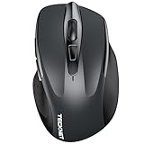 TECKNET Bluetooth Maus, 4800 DPI Kabellos Ergonomische Maus (Tri-Modi: BT 5.0/3.0+2.4G), 30 Monate Batterielaufzeit, Leise Funkmaus für Laptop PC Computer, Windows, Mac OS, Android