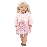 Our Generation – 46 cm Puppe – Realistische blaue Augen & langes Blondes Haar – Rosa Kleid Outfit – Fantasiespiel – Spielzeug für Kinder ab 3 Jahren – Millie