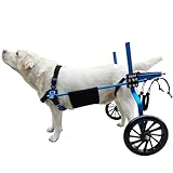 KAJILE Verstellbarer 2-Rad-Hunderollstuhl, L-3 Größe für behinderte Hund Hinterbeine Rehabilitation, geeignete Höhe 43-53cm, Breite 19-25cm, Länge 27-35cm