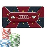 Spieltischhusse - Pokertischdecke, Casino Tischdecke | Tragbarer Pokertisch Bedruckt Art Deco Pokertisch Rutschfest Pokermatte für Pokerparty Spielkarten