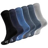 OSDUE Socken Herren, 6 Paar Business Herrensocken aus atmungsaktiver ohne drückende Naht, Herren Socken Anzugsocken Gesundheitssocken, Strümpfe für Alltag und Freizeit Männersocken Größe 43-47