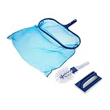 TOYANDONA Feinmaschiges Poolkescher Teleskopstange Bodenbürste Stabiler Rahmen Geeignet für Schwimmbäder und Spas Effiziente Reinigung von Laub und Schmutz