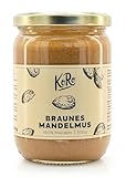 KoRo - Mandelmus Braun 2 x 500 g - ohne Zuckerzusatz* und Salz - 100% ungeschälte & geröstete Mandeln - Nuss Creme ohne Zusätze