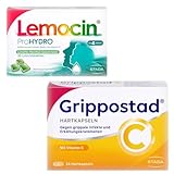 Grippostad C Hartkapseln & Lemocin ProHydro 20 Lutschtabletten Sparset bei Erkältungen