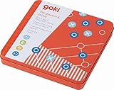 goki 56655 - Vier gewinnt & Mühle - die Klassiker für unterwegs - in praktischer Metalldose - magnetisch - Strategiespiel