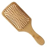 Haarbürste, Bambus-Haarbürste, Lockenbürste, Quadratische Haarbürste Holz, Anti-Frizz, Entwirrbürste zur Haarentwirrung, Verbesserung der Haartextur, Geeignet für das Kämmen von Männer, Frauen, Kinder