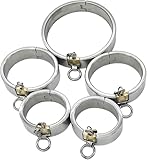 3 Cm Hohes Würgehalsband Aus Edelstahl, Handschellen Oder Fußfesseln, Abschließbares Rückhaltesystem, Bondage-spielzeug, Fetisch-bdsm-bondagespiel Für Erwachsene, Geeignet(Size:Round Fuß,Color:Frauen)