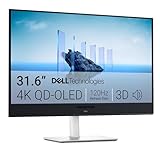 Dell 32 Plus Monitor - S3225QC, 4K UHD (3840x2160), 120Hz, QD OLED, 0.03ms, AMD FreeSync Premium Pro, HDR True Black 400, Dolby Vision, Eingebaute Lautsprecher, 3 USB-C, HDMI, 3 Jahre Garantie