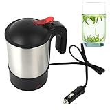 Wasserkocher fürs Auto | Edelstahl-Plug-in | Tragbarer Wasserkocher für, für Reisen, Camping, Pendeln, Autoausflüge, Familienausflüge, Teezubereitung, Kaffeezubereitung