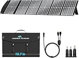 Ecosonique 100W Tragbare Faltbare Solarpanel Ladegerät Schnelles Laden mit USB-C PD3.0 USB-A QC3.0 DC 20V Leichtgewicht mit Kickstand für Camping Power Station Solargeneratoren Handys Power Bank