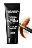 AMAZÓNICA BELEZA AMABELLE Blindagem Haarcreme, ohne auszuspülen, Wärmeschutzcreme, zur Vorbeugung von Schäden, saisonale Veränderungen, täglicher Gebrauch, 220 ml, Weiß