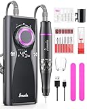 yomanta Nagelfräser Professionell set 45000 RPM Tragbare Elektrische Nagelfräser 10H+Batterielebensdauer Wiederaufladbar Nagelfräser für Gelnägel, LCD-Anzeige Einstellbare Drehrichtung