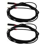 HOMSFOU 2 Stück 3m Kopfhörer Verlängerungskabel Audio Klinkenverlängerung Stecker Buchse Kompatibel mit Mikrofon undpc für Büro und Studio