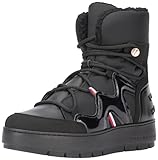 Tommy Hilfiger Damen Lackierter Schneestiefel Mittelhoher Stiefel, Schwarz, 38 EU