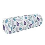 GuoChe Nackenrolle, lang, rustikale Blumen, violett, blaue Blätter, Memory-Schaum, Nackenrolle, Kissen zum Schlafen, 14 x 43,2 cm, kleine runde Kissen, dekorative Wurfkissen, Zylinderkissen, Stuhl,