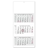 3-Monatskalender 2024 Weiß I Wandkalender 3 Monate I 33 x...