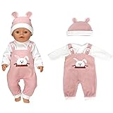 Puppenkleidung für 36-43 cm Baby Puppen, Weich Outfit mit Hut (Keine Puppe)