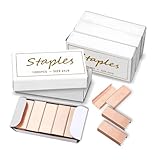 Desuibao 6000 Stück 24/6 Heftklammern Farbige Rose Gold, Tackerklammern, Klammern für Tacker, 50 Stück Tackernadeln pro Streifen, 6 Box