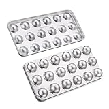 Garneck Eiswürfelform mit Deckel Runde Eiswürfel Schale Langlebiges DIY Eiswürfelbehälter für Cocktail Whisky Getränke Geeignet für Zuhause Bar und Sommergebrauch