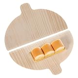 Pizzabrett halbrund - Pizzaschaufel aus Holz | 2er Set Pizzabretter zum einfachen Pizzatransfer | Brotbackform | Pizzabrett zum Übertragen von Pizzaofen