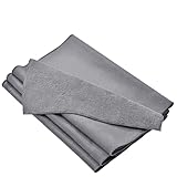 REHUAWHO Doppelseitige Reinigungstücher Dusch-Reinigungstücher Original, Trockentuch für Glas, Premium-Mikrofasertuch für Küche, Auto, Haushalt, Camping - 3 Stück, Grau