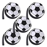 Beavorty 5 Stück Packung Fußball Münzgeldbörse aus Blech Kreative Armbandtaschen mit Reißverschluss als Fußballparty Dekoration für Wechselgeld und Leckerlis