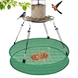 Upgrade Vogelfutter Auffangschale für Vogelhäuschen Vogelfutterhaus –mit Verstellbarem Aufhängebügel Robuste Futterhaus für Garten, Balkon, Außenbereich,Futterstationen Wildvögel (1er)