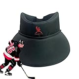 Hockey-Torwart-Nackenschutz, verstellbarer Eishockey-Nackenschutz, Schlüsselbeinschutz, atmungsaktive Sport-Halsmanschette mit ergonomischem Brustschutz für Sportler, Eishockey-Nackenschutz für Männer