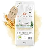 Bio Roggenvollkornmehl [5kg] - Vollkornmehl aus Bayern für rustikale (Vollkorn-) Brote und Brötchen - 100% Roggen aus biologischem Anbau ohne Zusätze